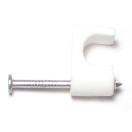 MIDWEST FASTENER 7mm White Plastic Nail Wire Clips 100PK 51098